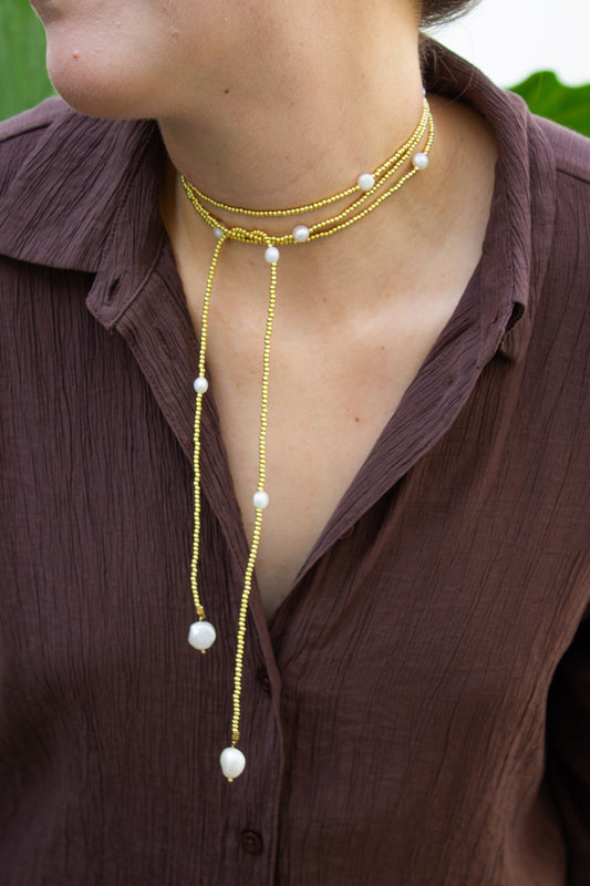 Collar infinito dorado