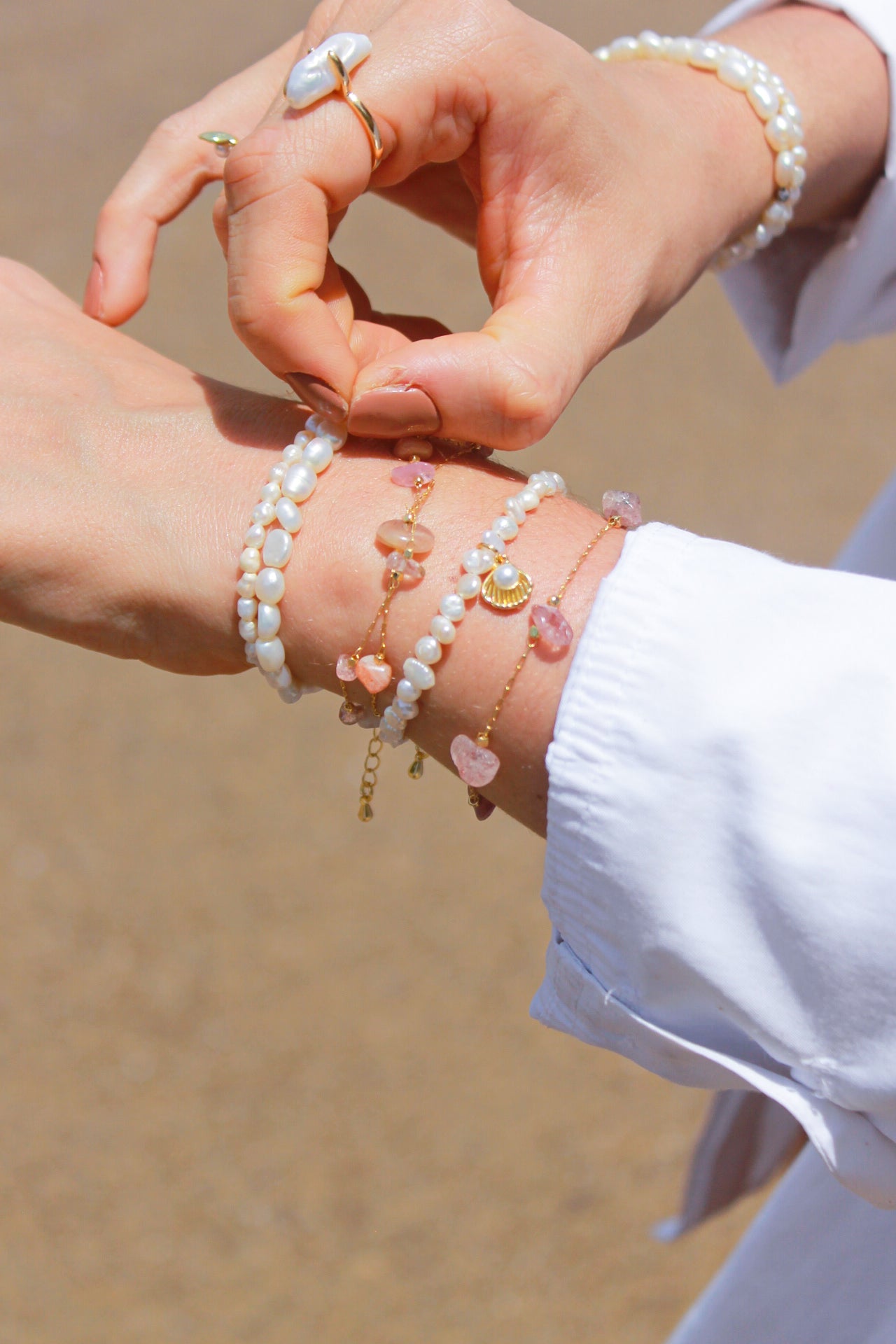 Pulsera Mabel rosada