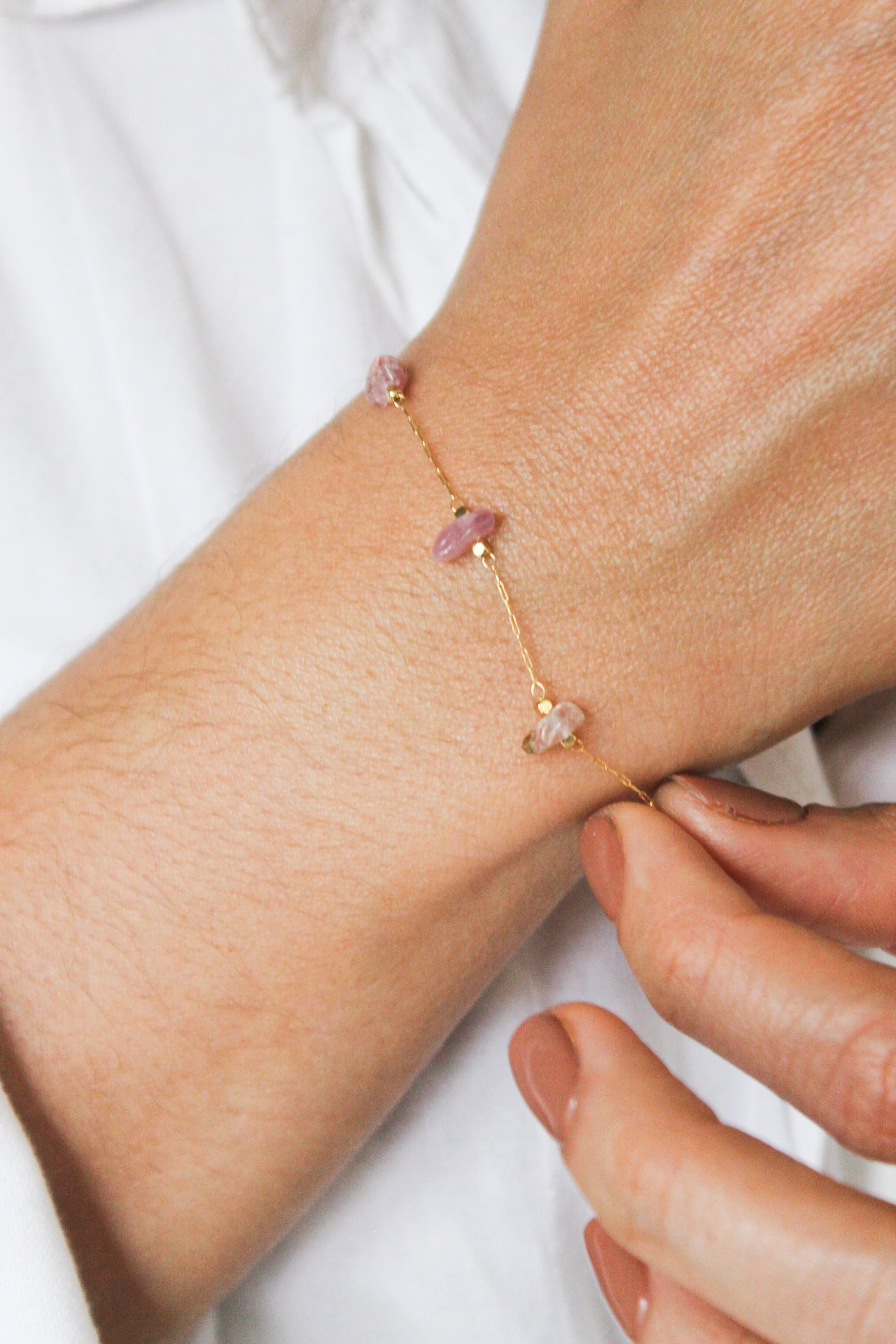 Pulsera Mabel rosada