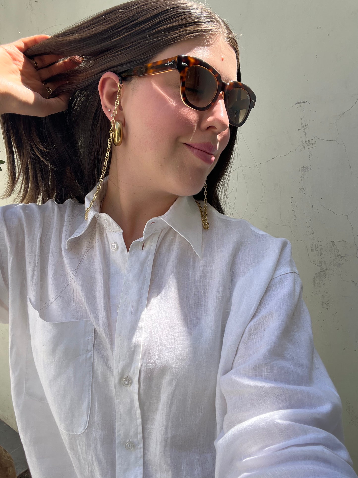 Cadena candado dorado