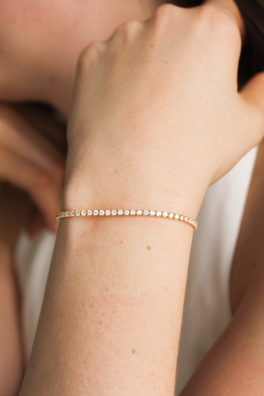 Pulsera Lea dorada mini