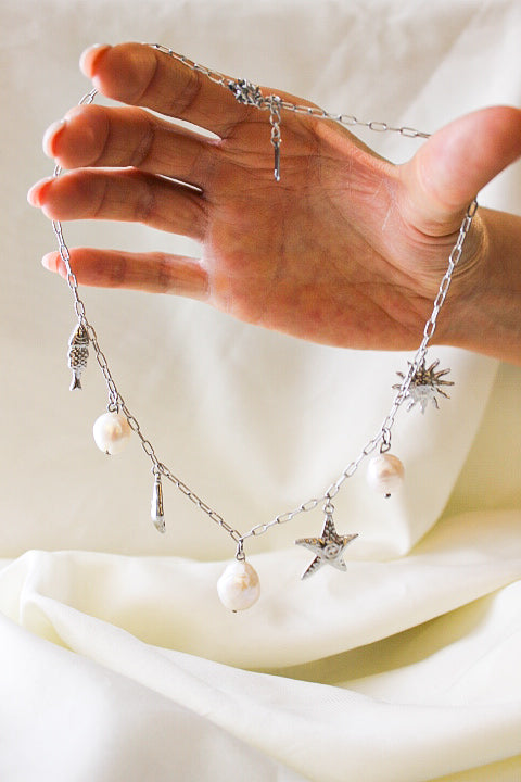 Collar mar plata