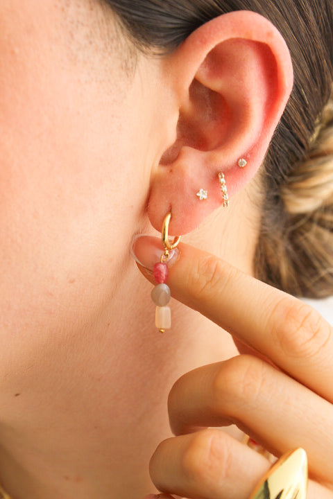Aretes rosa