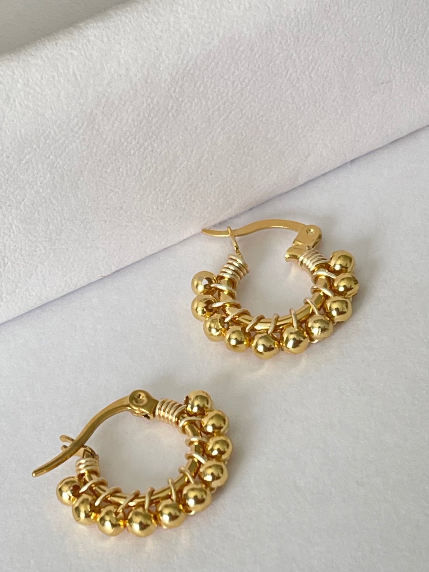 Arracadas Cartagena doradas