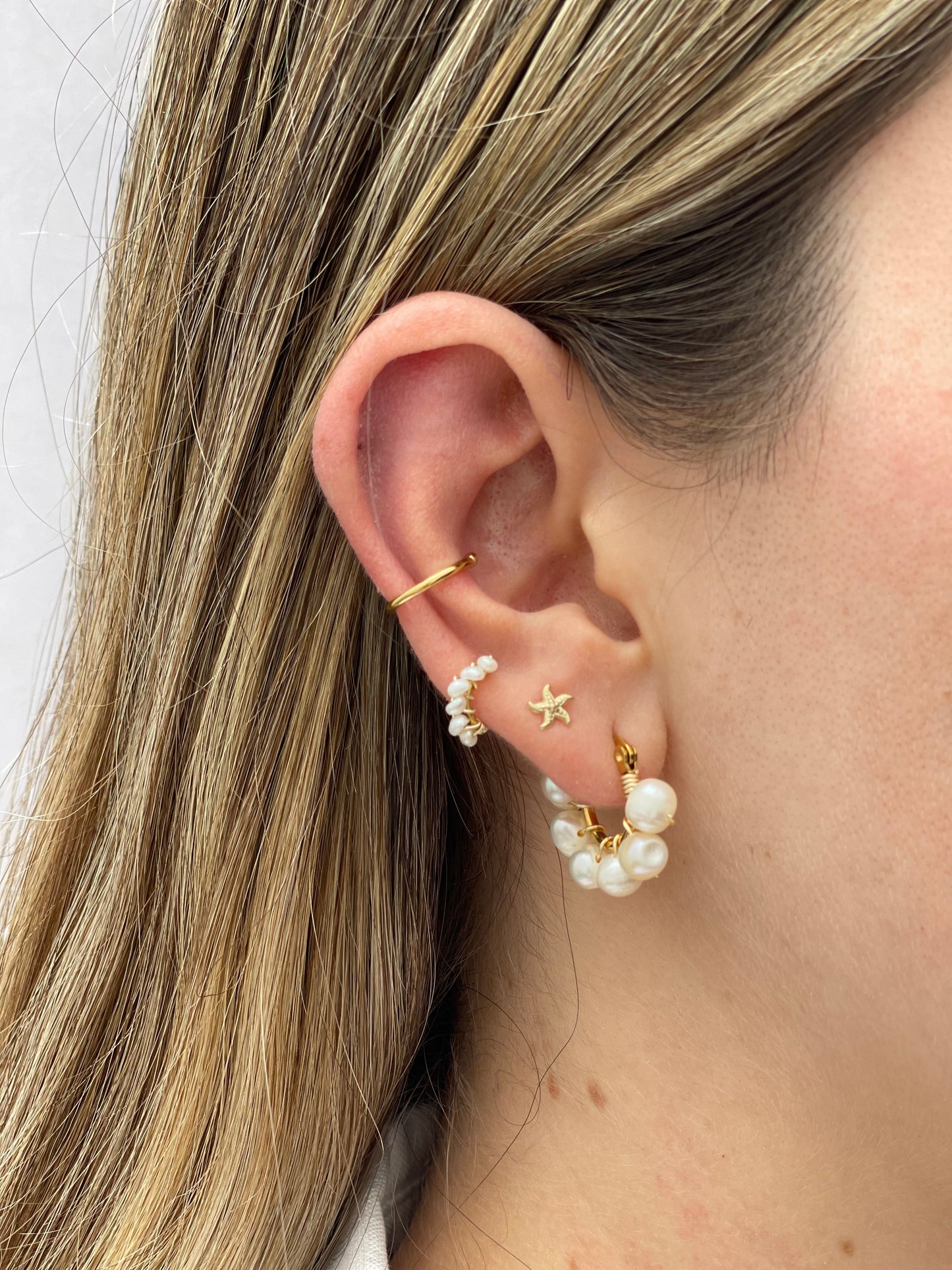 Arracadas Miami doradas