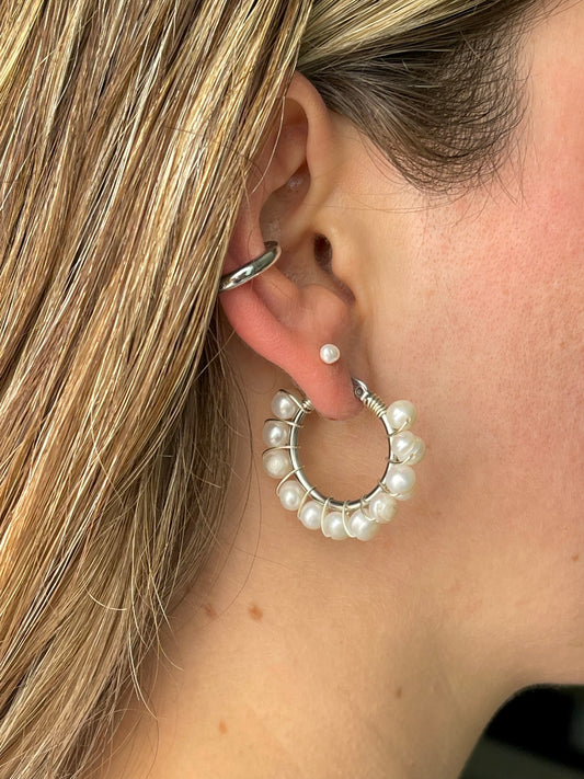 Arracadas Miami plata