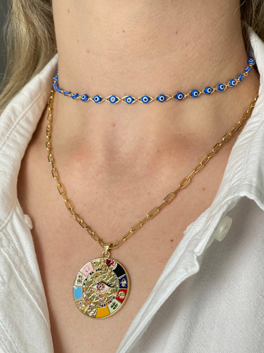 Choker Nicole azul marino