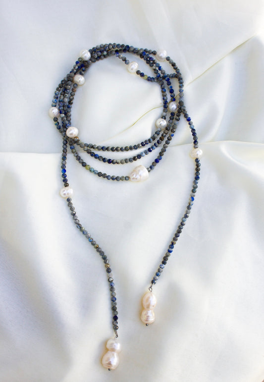 Collar oceáno con perlas