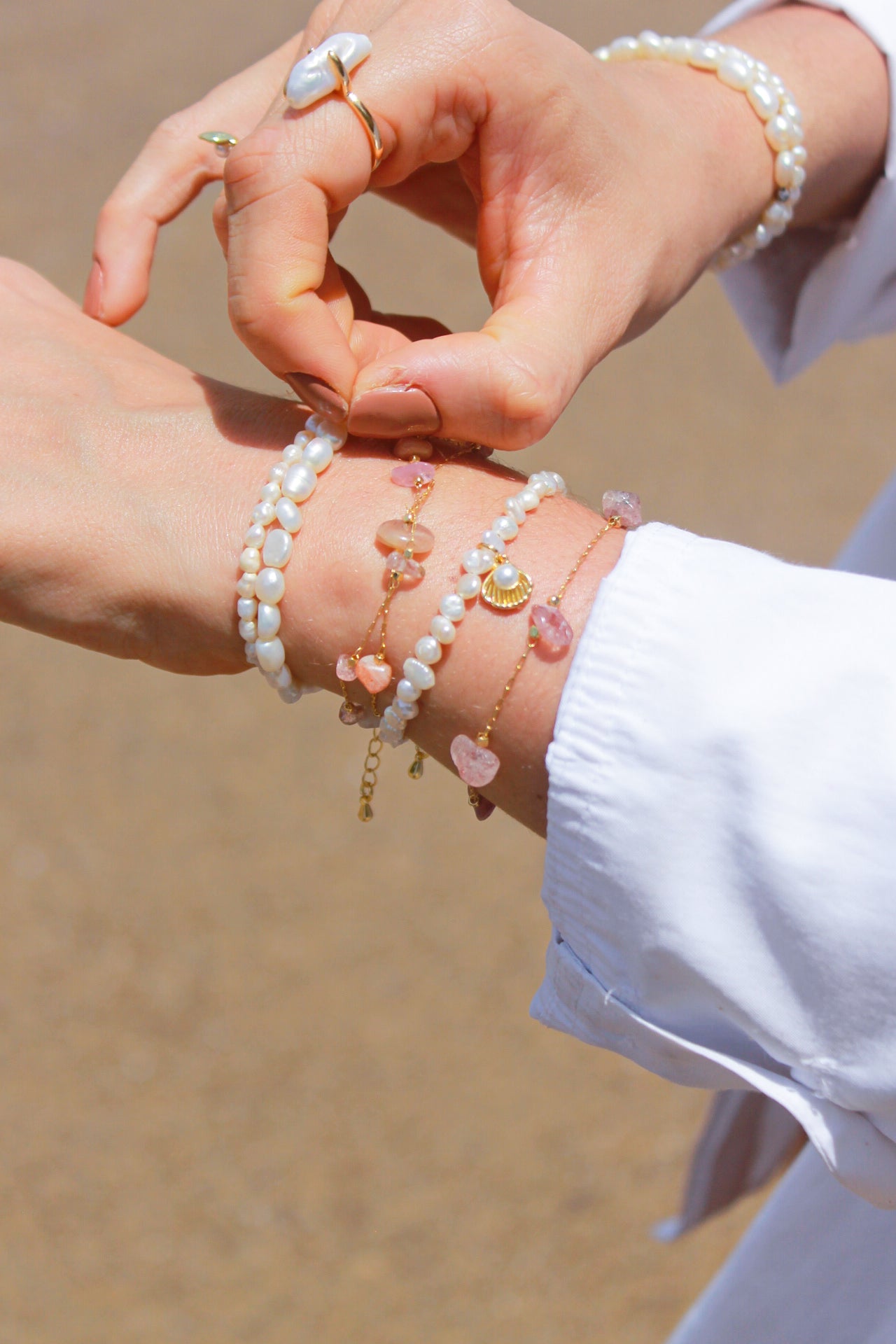 Pulsera Danae rosada