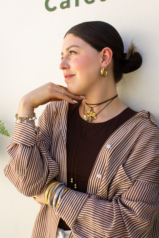 Collar infinito café