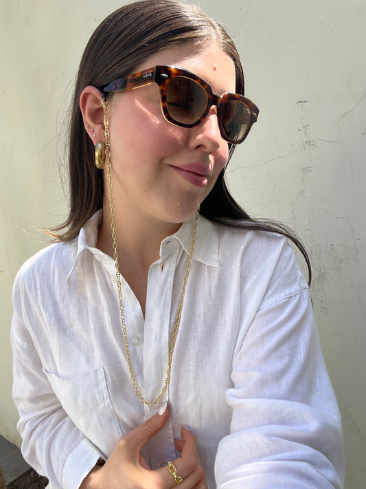 Cadena candado dorado