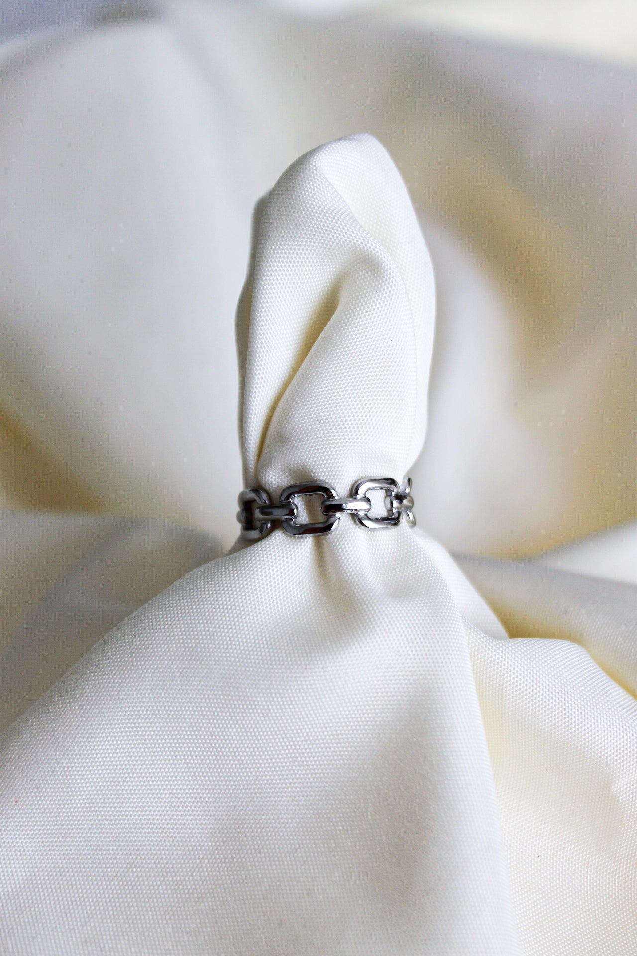Anillo cadena plata