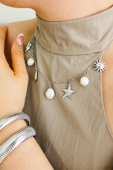Collar mar plata